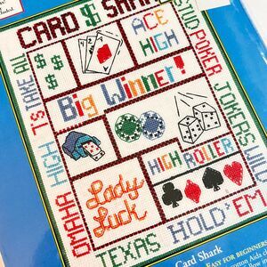 Candamar Designs #51484 "Card Shark" Counted Cross Stitch Kit NEW Sealed